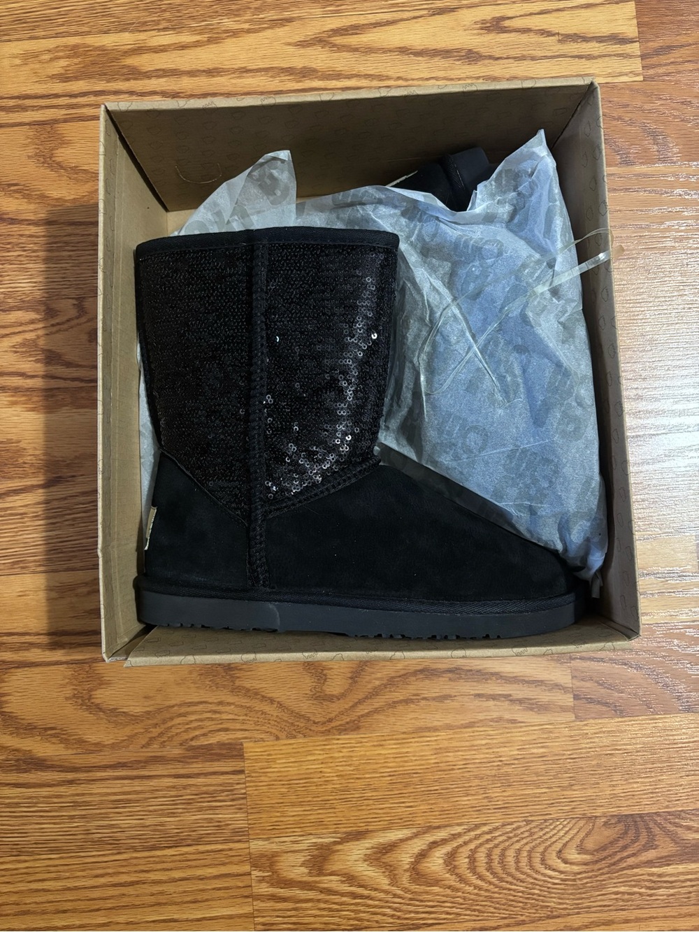 Lamo Black Sequin Short Ankle Boots